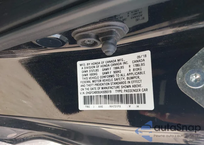 2HGFC4B59JH309319: 40423756