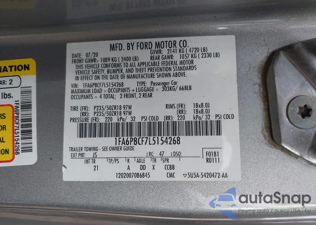 1FA6P8CF7L5154268: 40424784