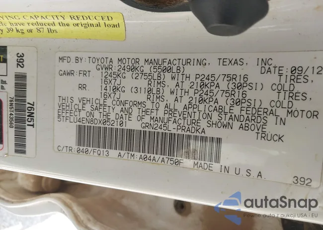 5TFLU4EN8DX052101: 40425415