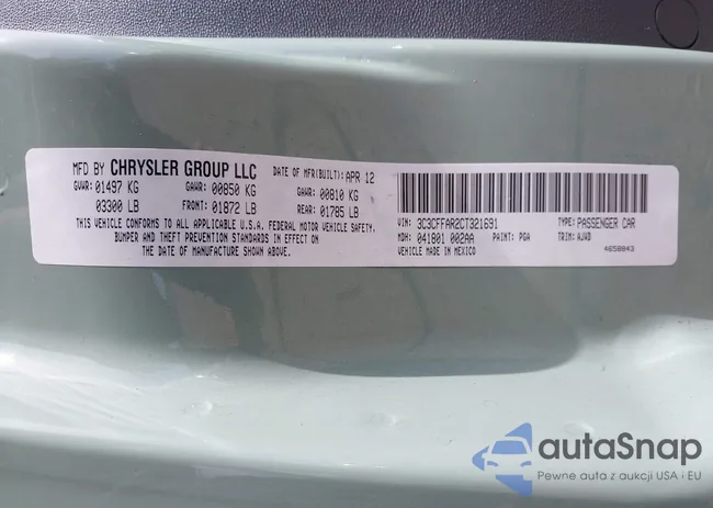 3C3CFFAR2CT321691: 40426577