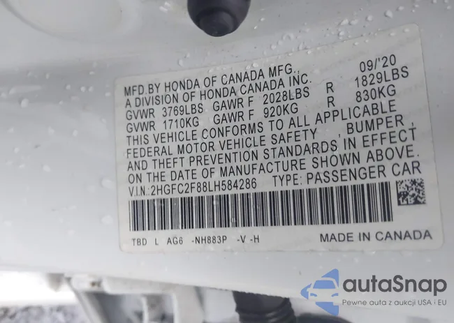 2HGFC2F88LH584286: 40428976