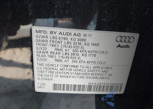 WA1LGAFEXCD004436: 40432264