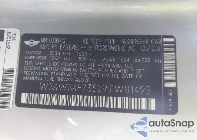 WMWMF73529TW81495: 40433398