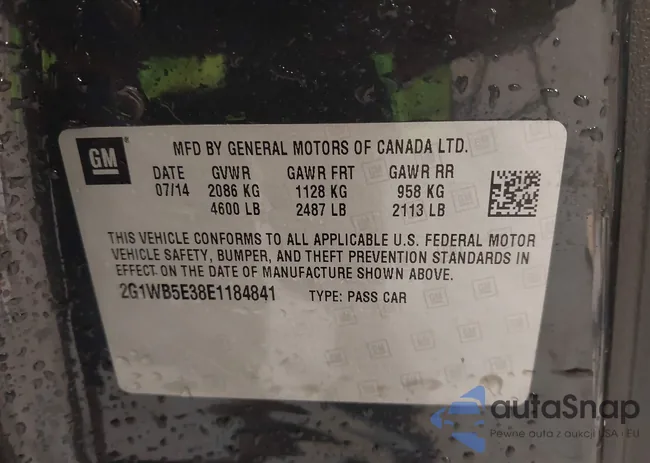 2G1WB5E38E1184841: 40434798