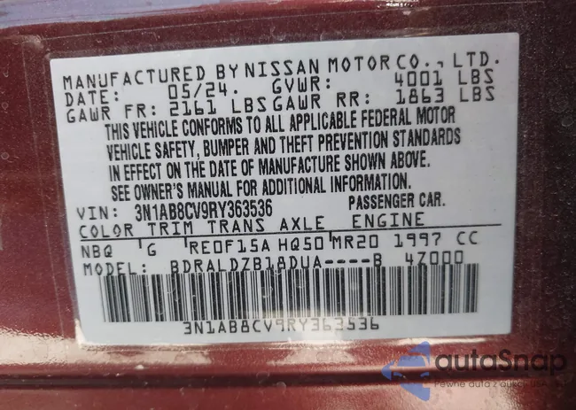 3N1AB8CV9RY363536: 40435143