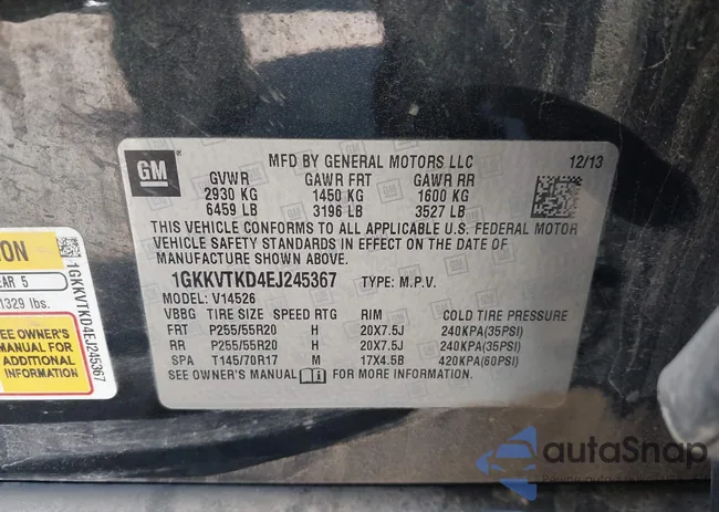 1GKKVTKD4EJ245367: 40437282