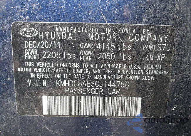 KMHDC8AE3CU144796: 40438021