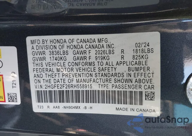 2HGFE2F26RH558915: 40439177