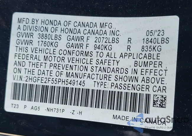 2HGFE2F55PH549145: 40438466