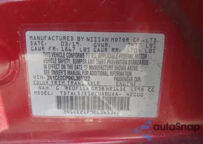 3N1CE2CP9KL365322: 40440991