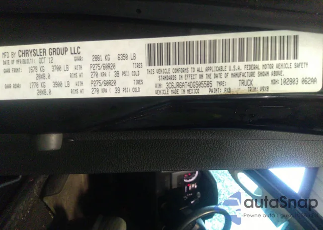 3C6JR6AT4DG505585: 40442004