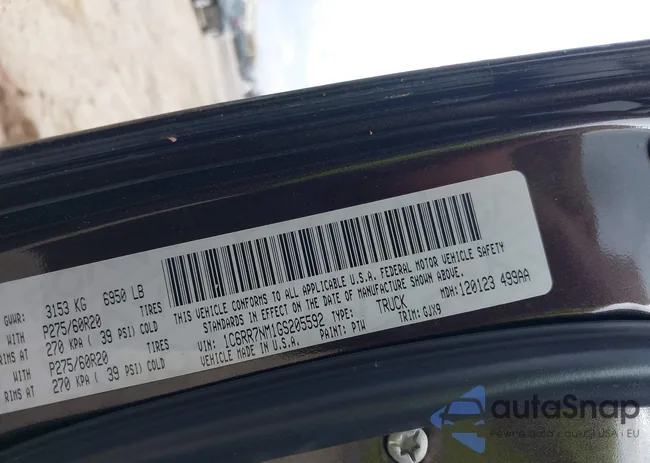 1C6RR7NM1GS205592: 40443075