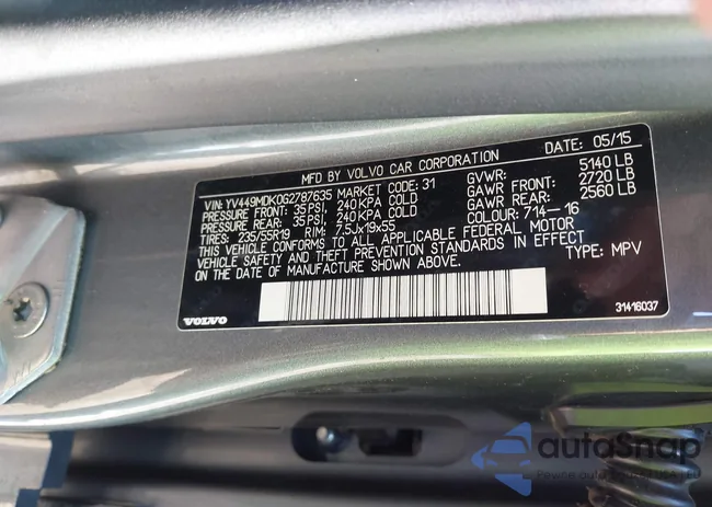 YV449MDK0G2787635: 40442447