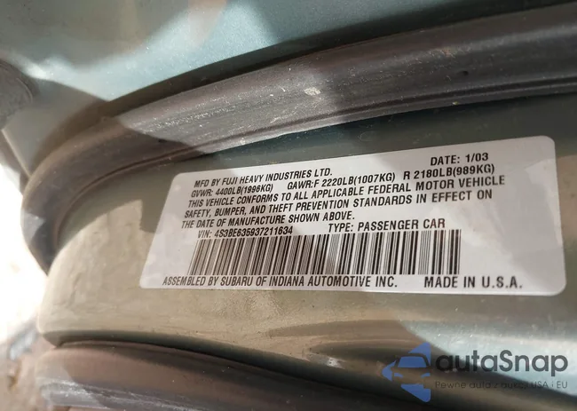 4S3BE635937211634: 40444739