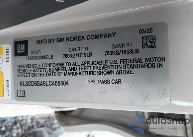 KL8CD6SA9LC466404: 40445005