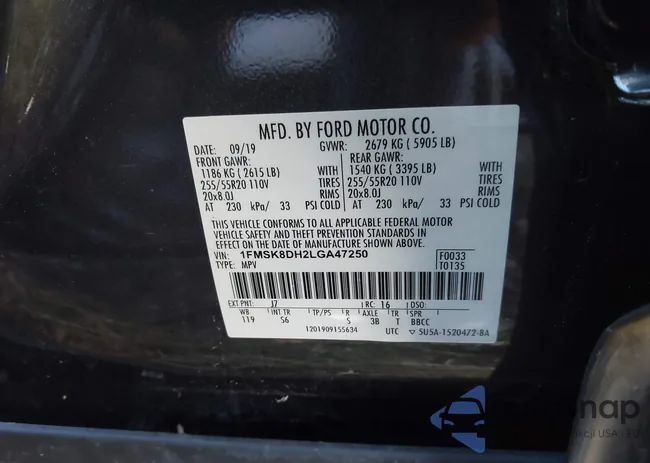 1FMSK8DH2LGA47250: 40444582