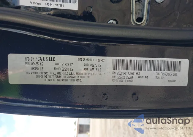 2C3CDXCT4JH221683: 40445876