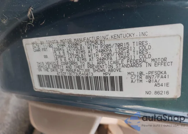 4T3ZF19C73U546013: 40449074