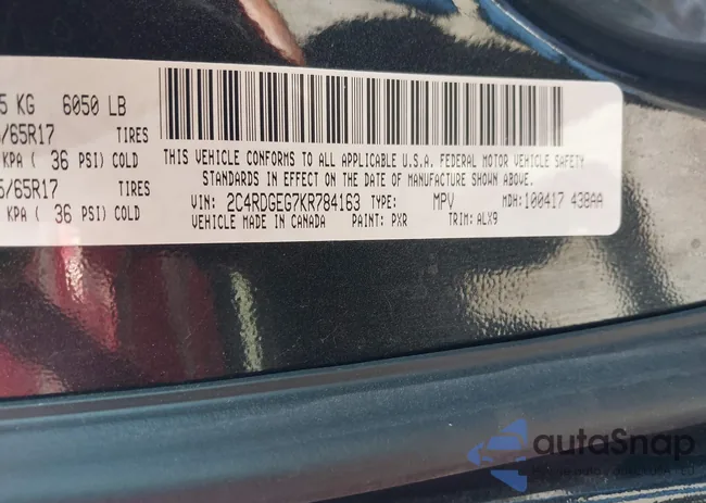 2C4RDGEG7KR784163: 40450433