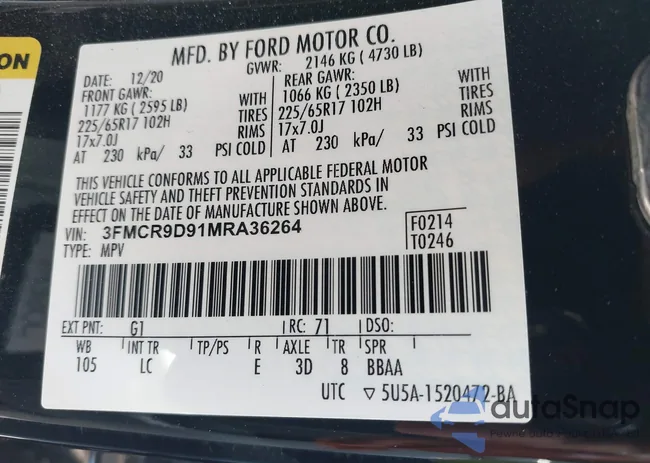 3FMCR9D91MRA36264: 40453404