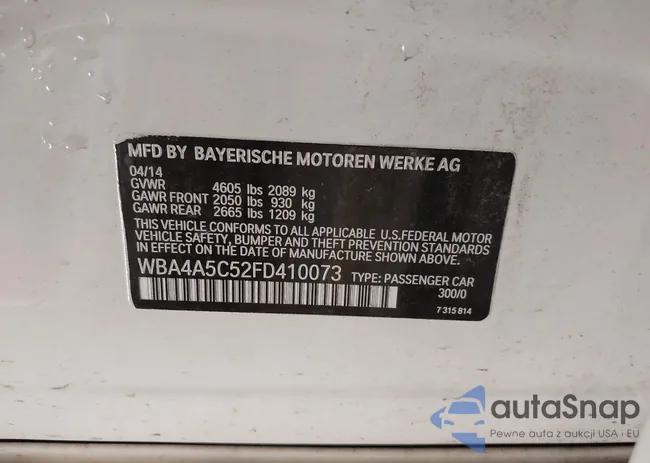 WBA4A5C52FD410073: 40457884