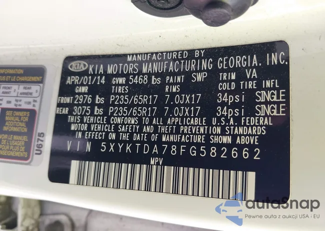 5XYKTDA78FG582662: 40457976