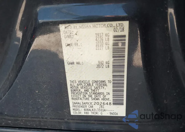 1N4AL3APXJC202648: 40463983