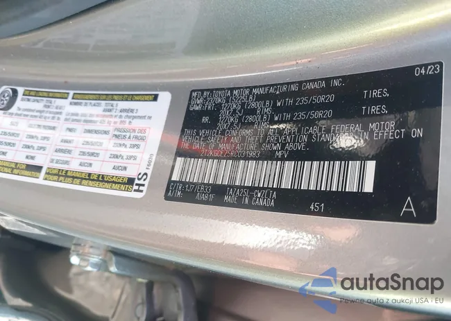 2T2KGCEZ5RC031983: 40466823