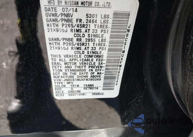 JN8CS1MUXFM380349: 40466991