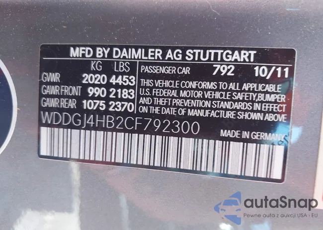 WDDGJ4HB2CF792300: 40470541