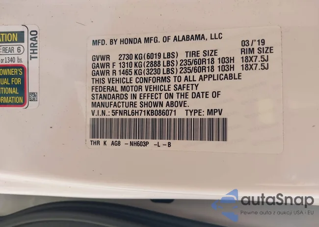 5FNRL6H71KB086071: 40475213