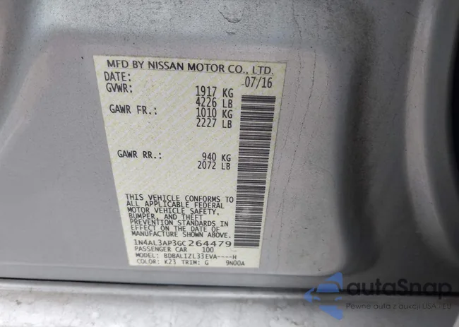 1N4AL3AP3GC264479: 40475459