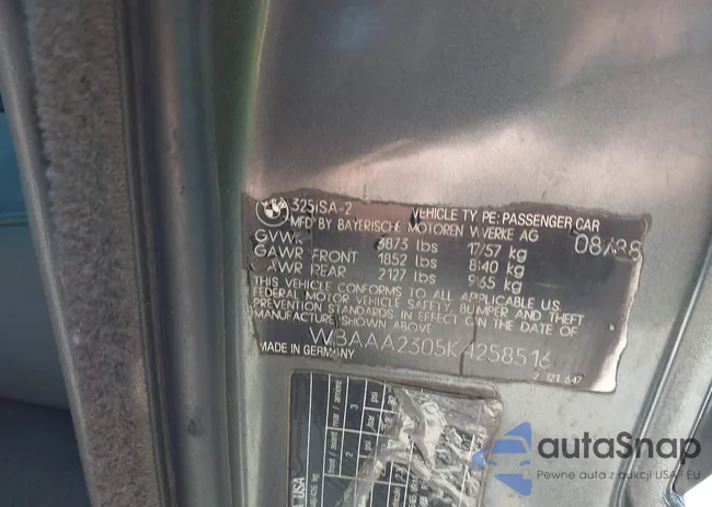 WBAAA2305K4258516: 40475614