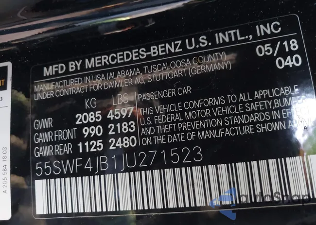 55SWF4JB1JU271523: 40478106