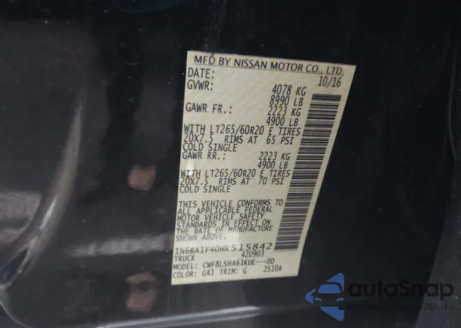 1N6BA1F40HN515842: 40479508