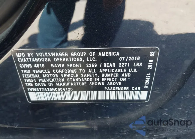 1VWAT7A30HC004120: 40480483