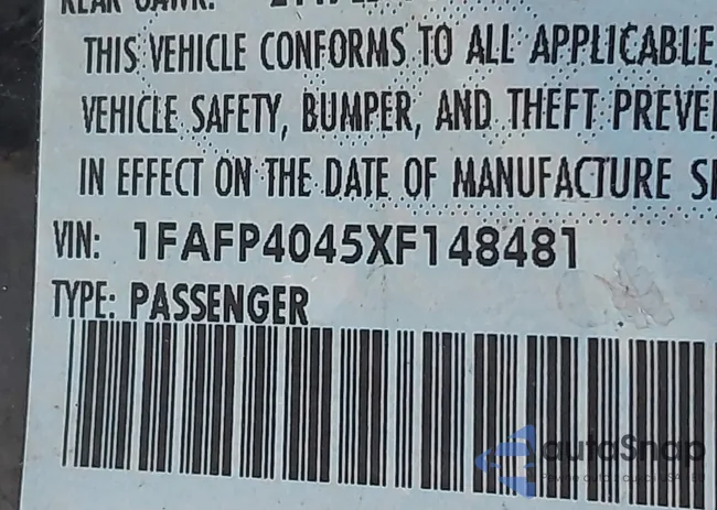 1FAFP4045XF148481: 40483440