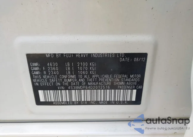 4S3BMDP64D2012516: 40485224