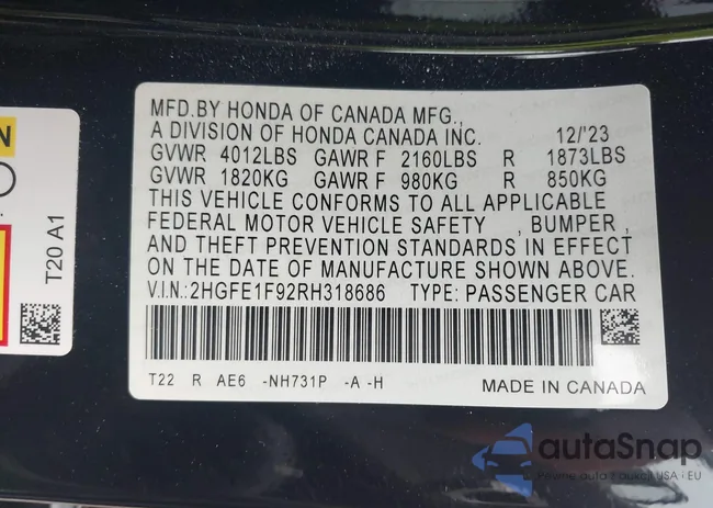 2HGFE1F92RH318686: 40485649