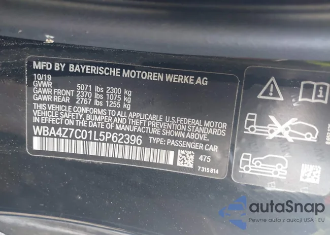 WBA4Z7C01L5P62396: 40486441