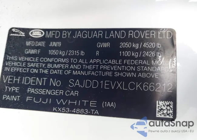 SAJDD1EVXLCK66212: 40487896