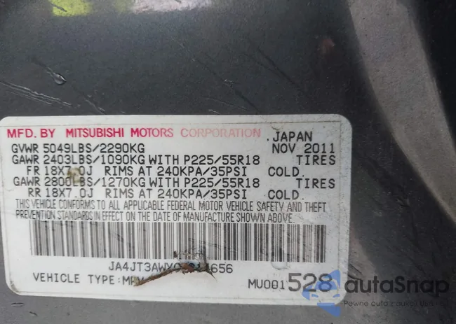 JA4JT3AWXCU014656: 40489002