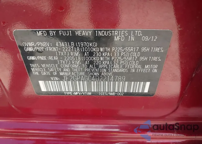 JF2GPAGC4D2214789: 40489147