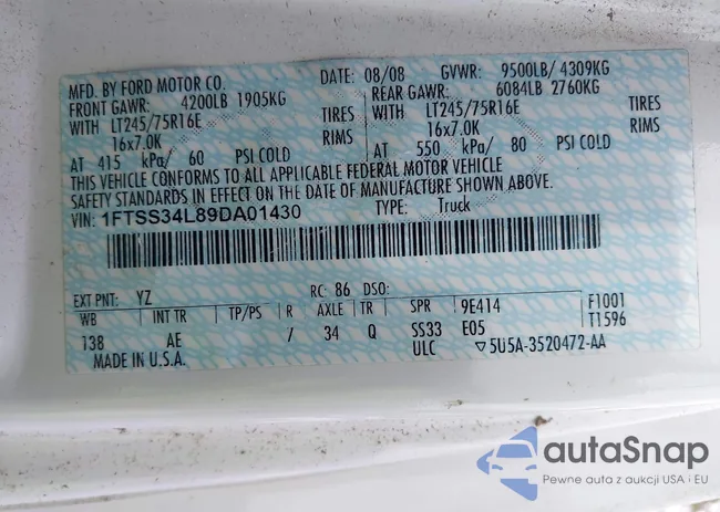 1FTSS34L89DA01430: 40488586