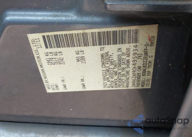 1N4AL2AP4CN495934: 40489485