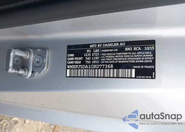 WMEFJ5DA1GK077368: 40490621