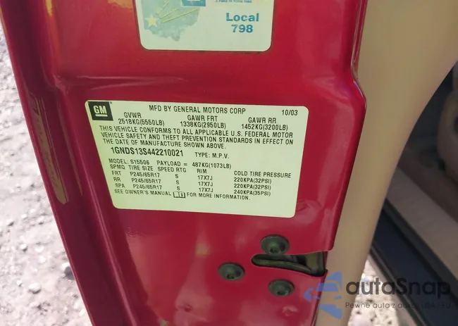 1GNDS13S442210021: 40491816