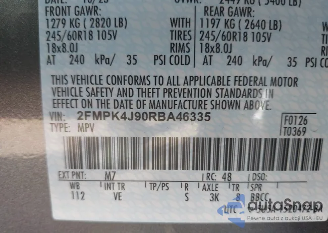 2FMPK4J90RBA46335: 40492797