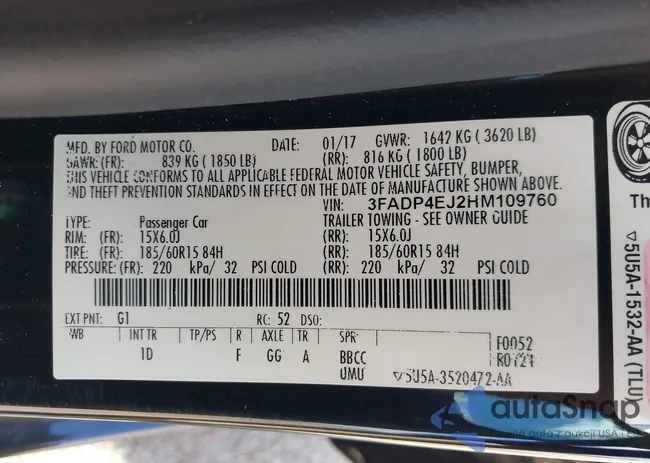 3FADP4EJ2HM109760: 40493141