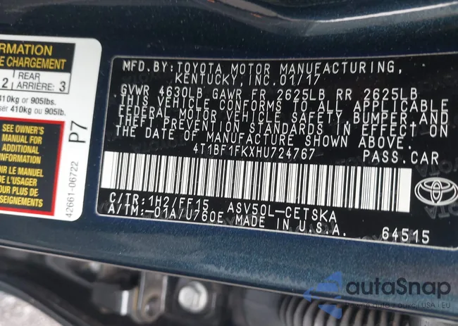 4T1BF1FKXHU724767: 40494534